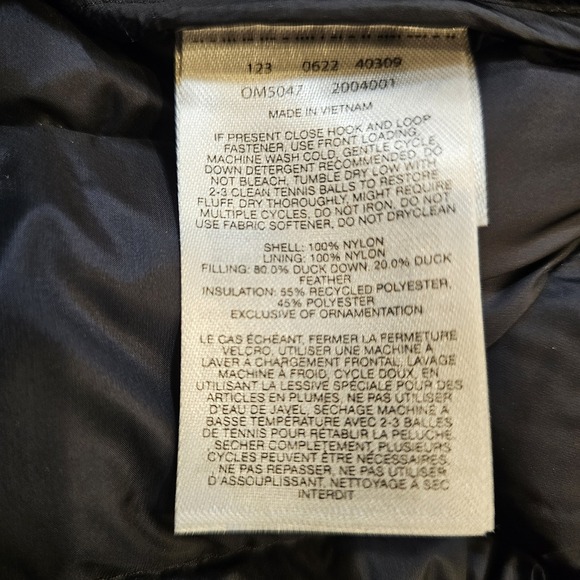 Mountain Hardwear Mens XL Deloro Down Jacket Black Full Zip 650 Fill Embroidered - Picture 11 of 15